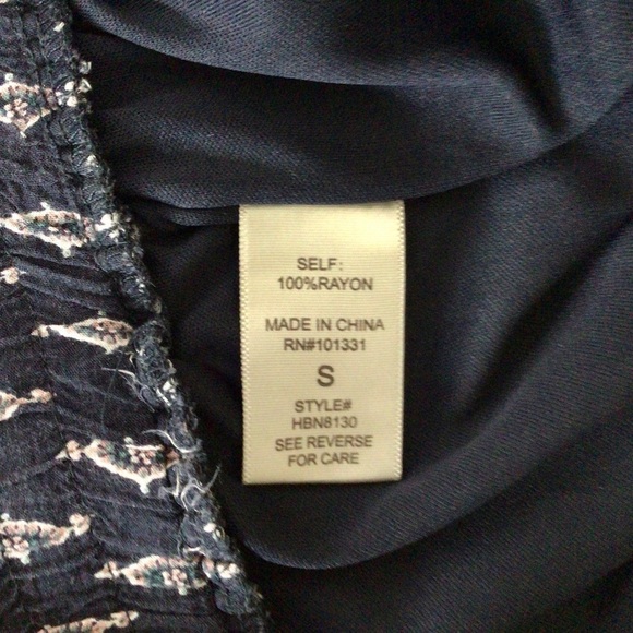 Charlotte Russe Navy Blue Printed Lined Drawstring Shorts - Size Small - Picture 6 of 7